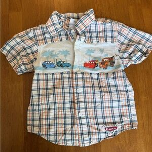 Disney Store Cars Button Down Shirt Size 4